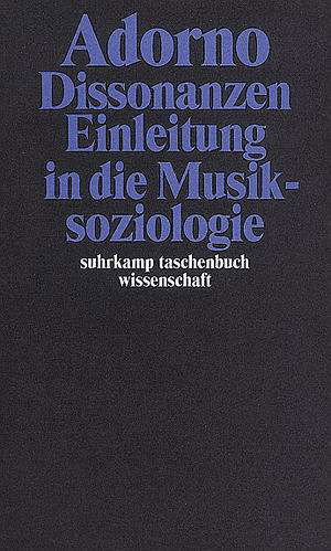 Cover for Theodor W. Adorno · Suhrk.TB.Wi.1714 Adorno.Dissonanzen (Book)