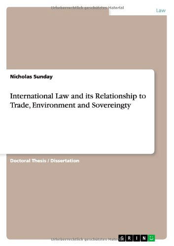 Cover for Sunday · International Law and its Relati (Book) (2013)