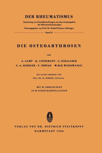 Cover for A Gamp · Die Osteoarthrosen - Der Rheumatismus (Paperback Book) (1956)