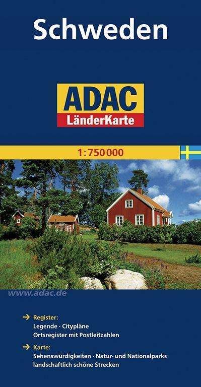 Cover for ADAC Verlag · ADAC LänderKarte: Schweden (Hardcover Book) (2017)