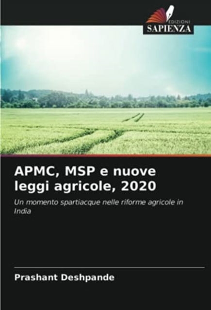 Cover for Prashant Deshpande · APMC, MSP e nuove leggi agricole, 2020 (Pocketbok) (2021)