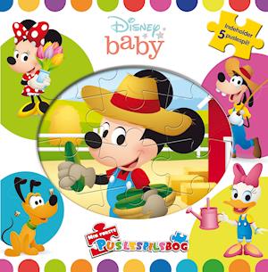 Cover for Disney Baby: Disney Baby - Min første puslespilsbog (m. 5 puslespil) (Cardboard Book) [1e uitgave] (2021)