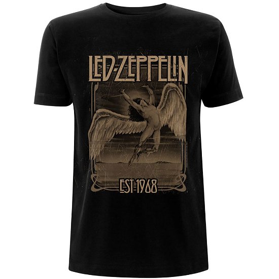 Led Zeppelin Unisex T-Shirt: Faded Falling - Led Zeppelin - Merchandise - MERCHANDISE - 5056187705141 - 27. desember 2019