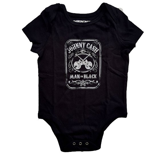 Johnny Cash Kids Baby Grow: Man In Black (0-3 Months) - Johnny Cash - Koopwaar -  - 5056368623141 - 