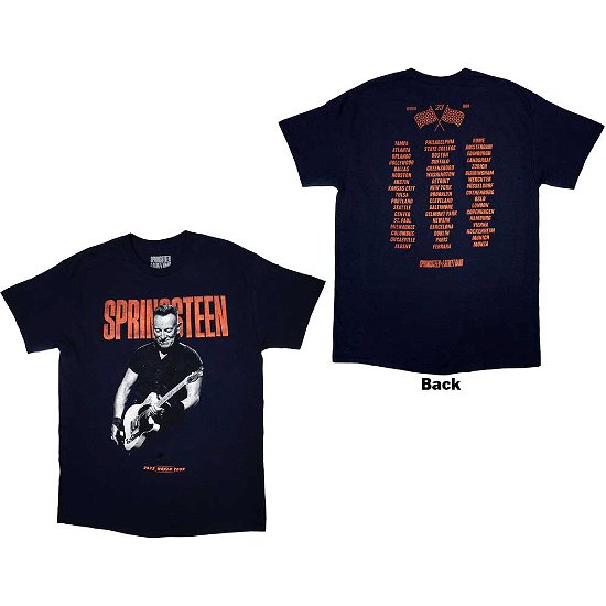 Bruce Springsteen Unisex T-Shirt: Tour '23 Guitar (Back Print & Ex-Tour) - Bruce Springsteen - Koopwaar -  - 5056737232141 - 