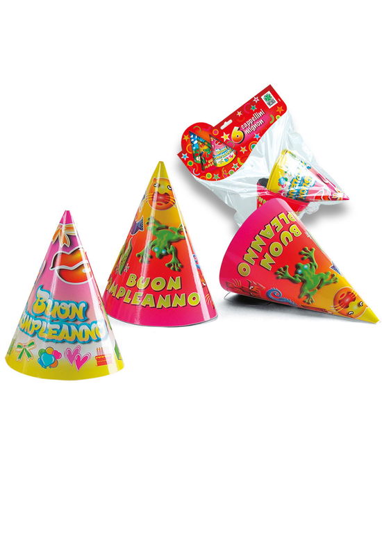 Carnival Toys 4214: 6 Cappellini Buon Compleanno Col.ass. -  - Produtos - Carnival Toys - 8004761042141 - 