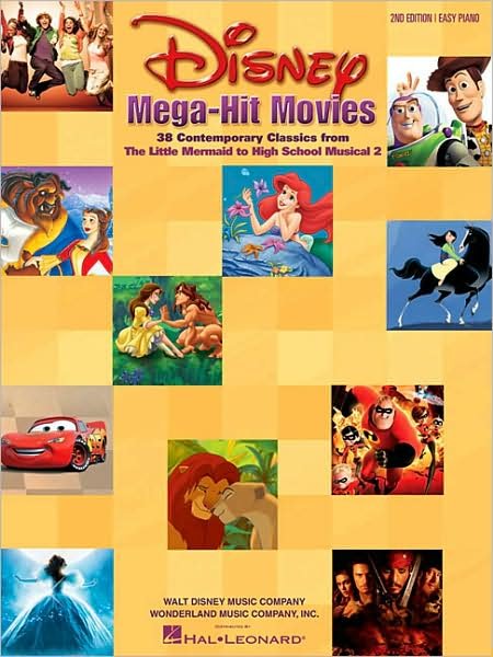 Cover for Disney Mega-Hit Movies: 2nd Edition - 38 Contemporary Classics from the Little Mermaid to High School Musical 2 (Bog) [2nd edition] (2002)