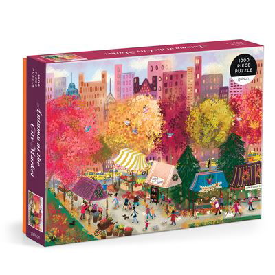 Cover for Galison · Joy Laforme Autumn at the City Market 1000 Piece Puzzle (SPIEL) (2023)