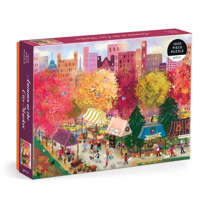 Cover for Galison · Joy Laforme Autumn at the City Market 1000 Piece Puzzle (SPIEL) (2023)