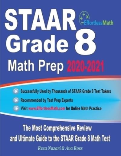 Cover for Ava Ross · STAAR Grade 8 Math Prep 2020-2021 (Paperback Book) (2020)
