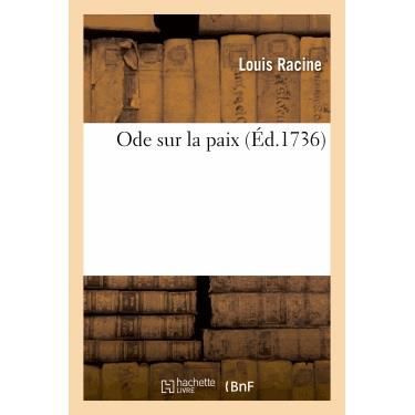 Cover for Racine-l · Ode Sur La Paix (Paperback Book) (2013)