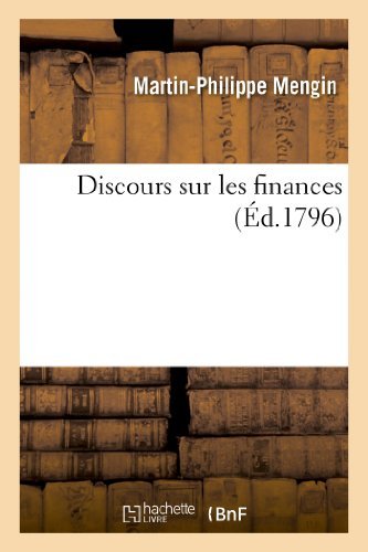 Cover for Mengin-m-p · Discours Sur Les Finances (Taschenbuch) [French edition] (2013)