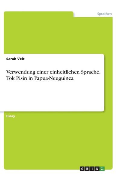 Verwendung einer einheitlichen Spr - Veit - Books -  - 9783346105141 - 