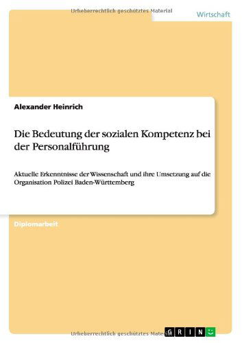 Cover for Heinrich · Die Bedeutung der sozialen Kom (Book) [German edition] (2013)