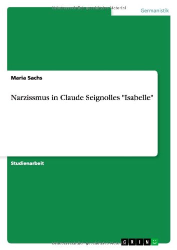 Cover for Sachs · Narzissmus in Claude Seignolles &quot; (Book) [German edition] (2011)