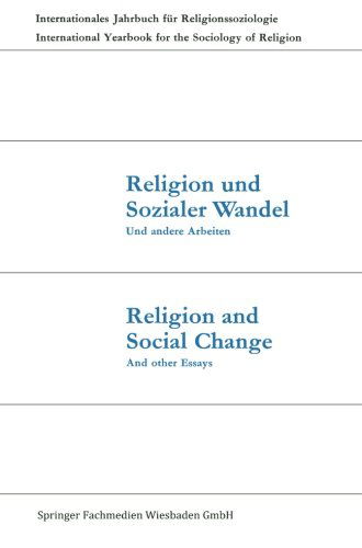 Cover for Gunter Dux · Religion Und Sozialer Wandel Und Andere Arbeiten / Religion and Social Change and Other Essays - Internationales Jahrbuch Fur Religionssoziologie / Internation (Paperback Book) [1971 edition] (2013)