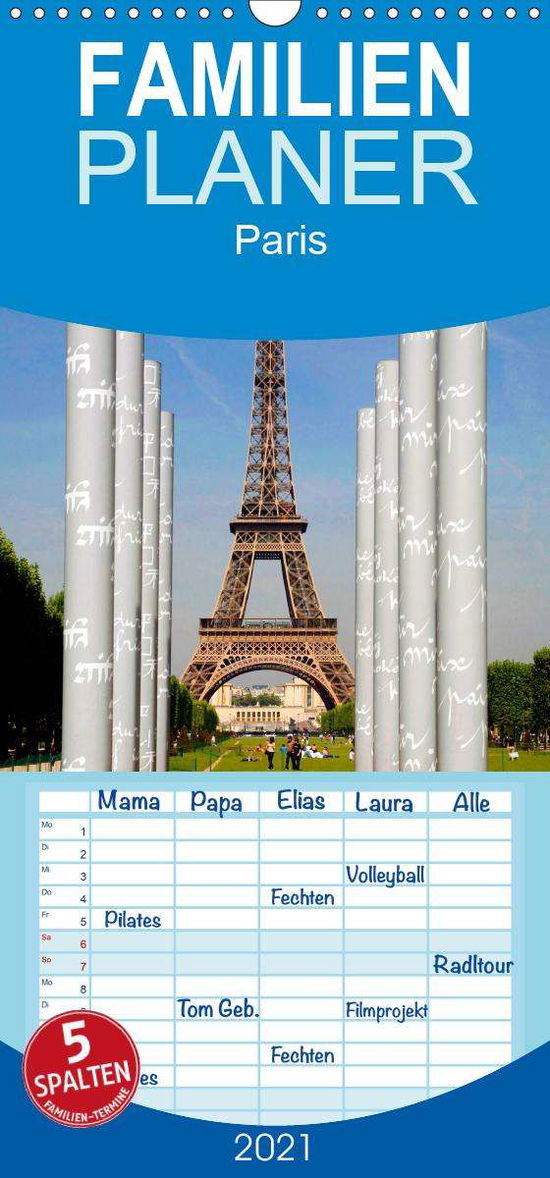 Paris - Familienplaner hoch (Wa - Gabriel - Books -  - 9783672240141 - 