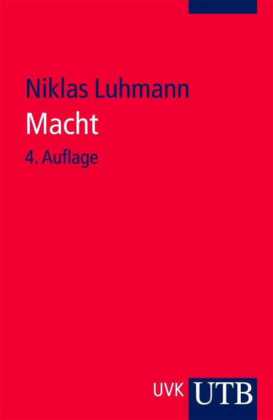 Cover for Niklas Luhmann · UTB.2377 Luhmann.Macht (Bok)