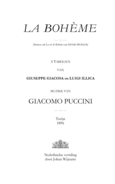 Cover for Luigi Illica · Bohème (Book) (2020)