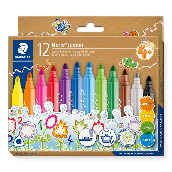 Staedtler - Noris Jumbo Markers 12 Pcs (328-b C12) - Staedtler - Merchandise - Staedtler - 4007817091142 - 