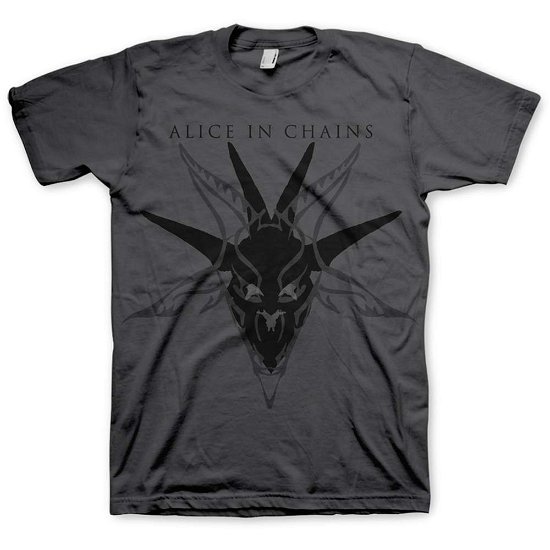Alice In Chains Unisex T-Shirt: Black Skull - Alice In Chains - Merchandise - ROFF - 5055295367142 - 30. desember 2014
