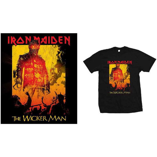 Iron Maiden Unisex T-Shirt: The Wicker Man Fire - Iron Maiden - Marchandise -  - 5056170654142 - 