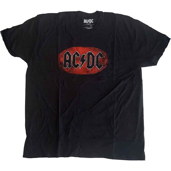 AC/DC Unisex T-Shirt: Oval Logo Vintage - AC/DC - Fanituote - MERCHANDISE - 5056170683142 - keskiviikko 22. tammikuuta 2020