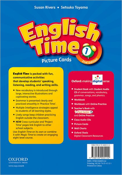 English Time: 1: Picture Cards - English Time - Susan Rivers - Książki - Oxford University Press - 9780194005142 - 13 października 2011