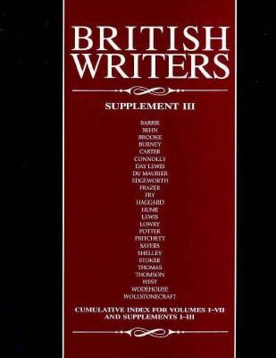 Cover for George Stade · British Writers: Supplement (Hardcover Book) (1996)