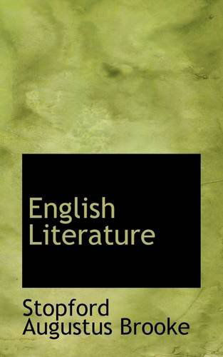 Cover for Stopford Augustus Brooke · English Literature (Paperback Book) (2009)