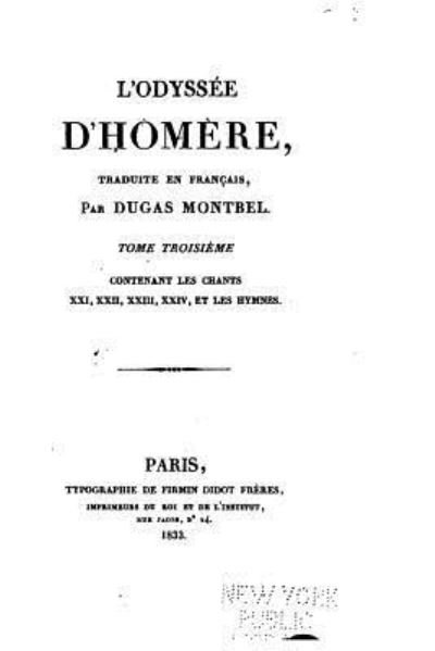 L'Odyssee d'Homere - Homere - Books - Createspace Independent Publishing Platf - 9781530550142 - March 13, 2016