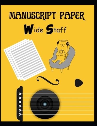 Cover for Sam Adam · Wide Staff Manuscript Paper (Yellow cover) (Paperback Book) (2019)