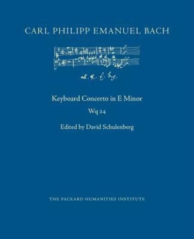 Cover for Carl Philipp Emanuel Bach · Concerto in E Minor, Wq 24 (Paperback Bog) (2018)