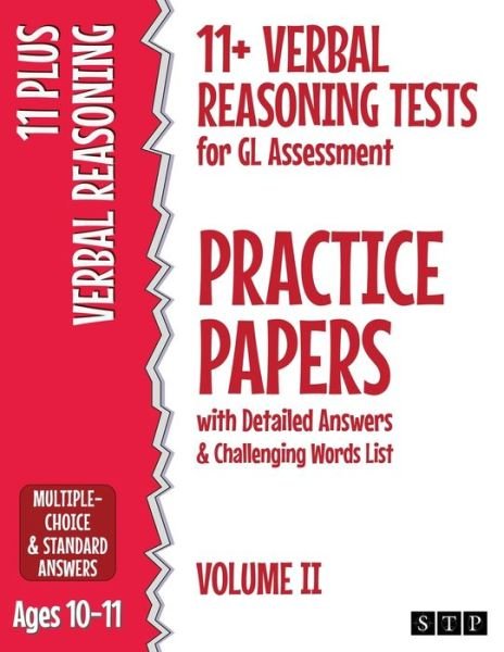 Cover for Stp Books · 11+ Verbal Reasoning Tests for GL Assessment Practice Papers with Detailed Answers &amp; Challenging Words List (Pocketbok) (2020)