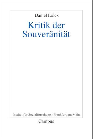 Cover for Daniel Loick · Kritik Der SouverÃ¤nitÃ¤t (Book)