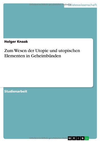 Cover for Knaak · Zum Wesen der Utopie und utopisch (Book) [German edition] (2013)