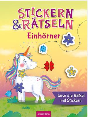 Cover for Sabine Sauter · Stickern &amp; Rätseln ab 3: Stickern &amp; Rätseln – Einhörner (Book) (2024)