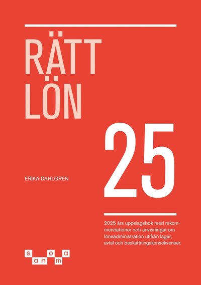 Erika Dahlgren · Rätt Lön 2025 (Paperback Book) (2025)