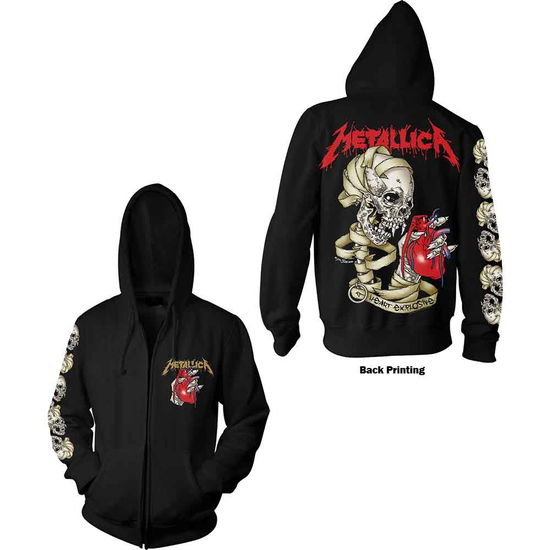 Cover for Metallica · Metallica Unisex Zipped Hoodie: Heart Explosive (Back Print) (Hoodie)