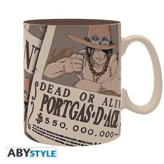 ONE PIECE - Mug 460 ml - Wanted Ace - Mug - Merchandise -  - 3665361000143 - 3. januar 2020