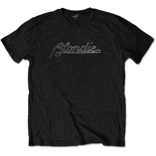Cover for Blondie · Blondie Unisex T-Shirt: Logo (Embellished) (T-shirt) [size S] [Black - Unisex edition]