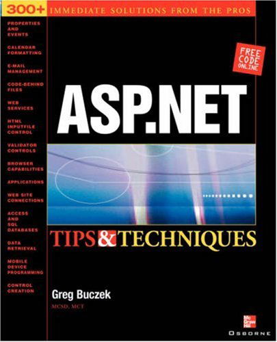 Cover for Greg Buczek · Asp.net Tips &amp; Techniques (Paperback Book) [1st edition] (2002)
