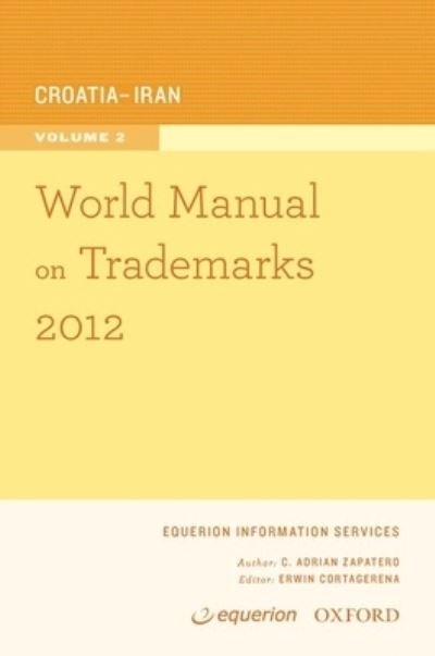 Cover for USA Oxford University Press · World Manual on Trademarks 2012 Volume 2 (Pocketbok) (2012)