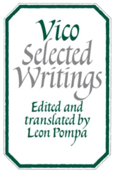 Cover for Giambattista Vico · Vico: Selected Writings (Hardcover Book) (1982)