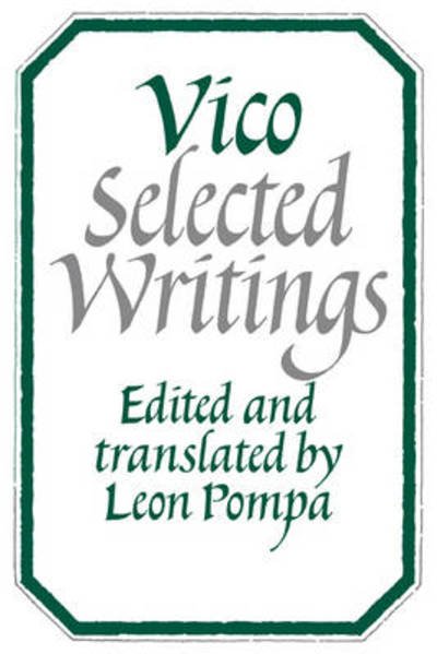 Cover for Giambattista Vico · Vico: Selected Writings (Pocketbok) (1982)