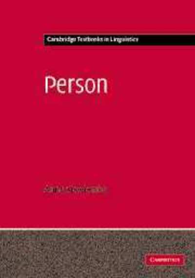 Cover for Siewierska, Anna (Lancaster University) · Person - Cambridge Textbooks in Linguistics (Hardcover Book) (2004)