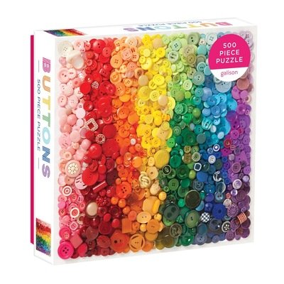 Rainbow Buttons 500 Piece Puzzle - Galison - Brädspel - Galison - 9780735360143 - 16 juli 2019