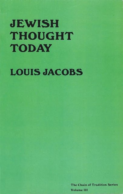 Cover for Behrman House · Jewish Thought Today (Paperback Bog) (1972)