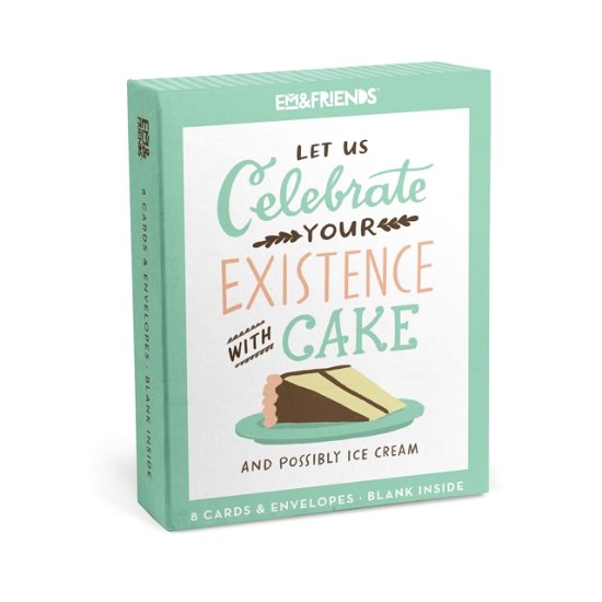 Em & Friends Celebrate With Cake Card, Box of 8 Single Birthday Cards - Em & Friends - Bøger - Knock Knock - 9781642465143 - 1. august 2024