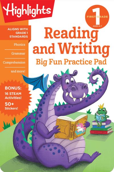 Cover for Highlights Learning · First Grade Reading and Writing Big Fun Practice Pad - Highlights Big Fun Practice Pads (Paperback Book) (2022)